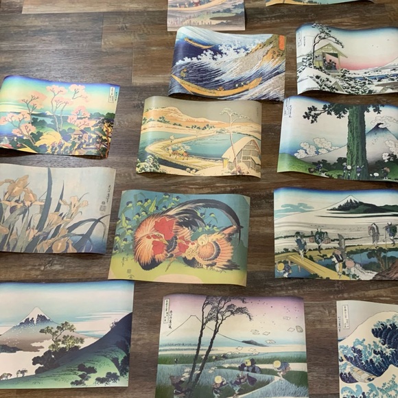 Japanese art! Timeless Beauty of 13 Katsushika Hokusai 13x19 inch posters.